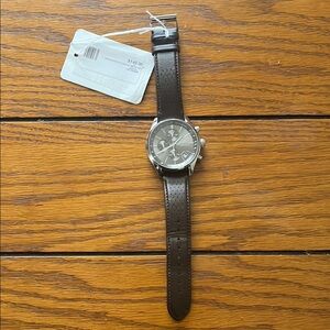 Brown Leather Strap Watch
